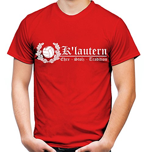 Kaiserslautern Ehre & Stolz Männer und Herren T-Shirt | Fussball Ultras Geschenk | M2 FB (XL, Rot) von uglyshirt89