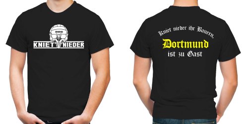 Kniet nieder - Dortmund T-Shirt | Fussball | Schwarz | Zeche | Herrn | Liebe | Ruhrgebiet | Männer | Trikot | Westfalen | M2 (L) von uglyshirt89