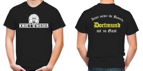 Kniet nieder - Dortmund T-Shirt | Fussball | Schwarz | Zeche | Herrn | Liebe | Ruhrgebiet | Männer | Trikot | Westfalen | M2 (L) von Uglyshirt89