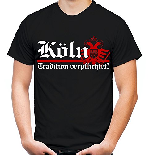 Köln Tradition Männer und Herren T-Shirt | Fussball Ultras Cologne Geschenk | FB (3XL, Schwarz) von Uglyshirt89