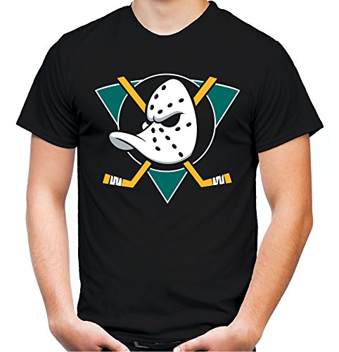 Mighty Ducks Männer und Herren T-Shirt | Trikot Film Kult Geschenk | M3 (L, Schwarz) von uglyshirt89