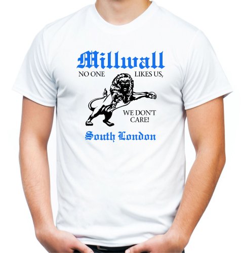 Millwall South London T-Shirt | Fussball | | Sport | Männer | Herren | Trikot | England | Ultras | Weiß (M) von uglyshirt89