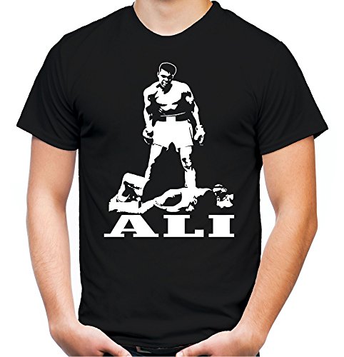 Muhammad Ali Männer und Herren T-Shirt | Boxing Boxer Cassius Clay The Greatest | M1 (L, Schwarz) von uglyshirt89