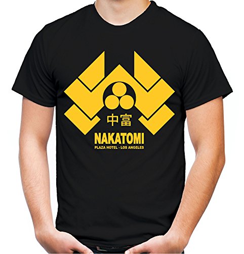 Nakatomi Plaza Männer und Herren T-Shirt | Spruch Stirb Langsam Geschenk (XXXL, Schwarz) von uglyshirt89