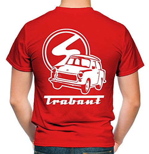 Trabant Männer und Herren T-Shirt | DDR Osten Simson Wartburg Trabi Geschenk | M2 FB (L, Rot) von uglyshirt89