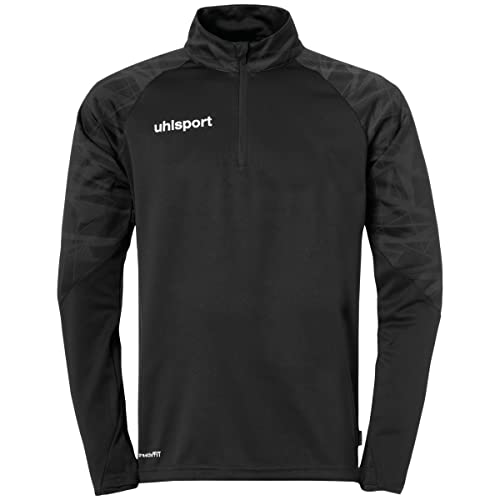 UHL Herren Goal 25 1/4 Zip Top Sweatshirt, Schwarz/Antrazith, XXXL von uhlsport