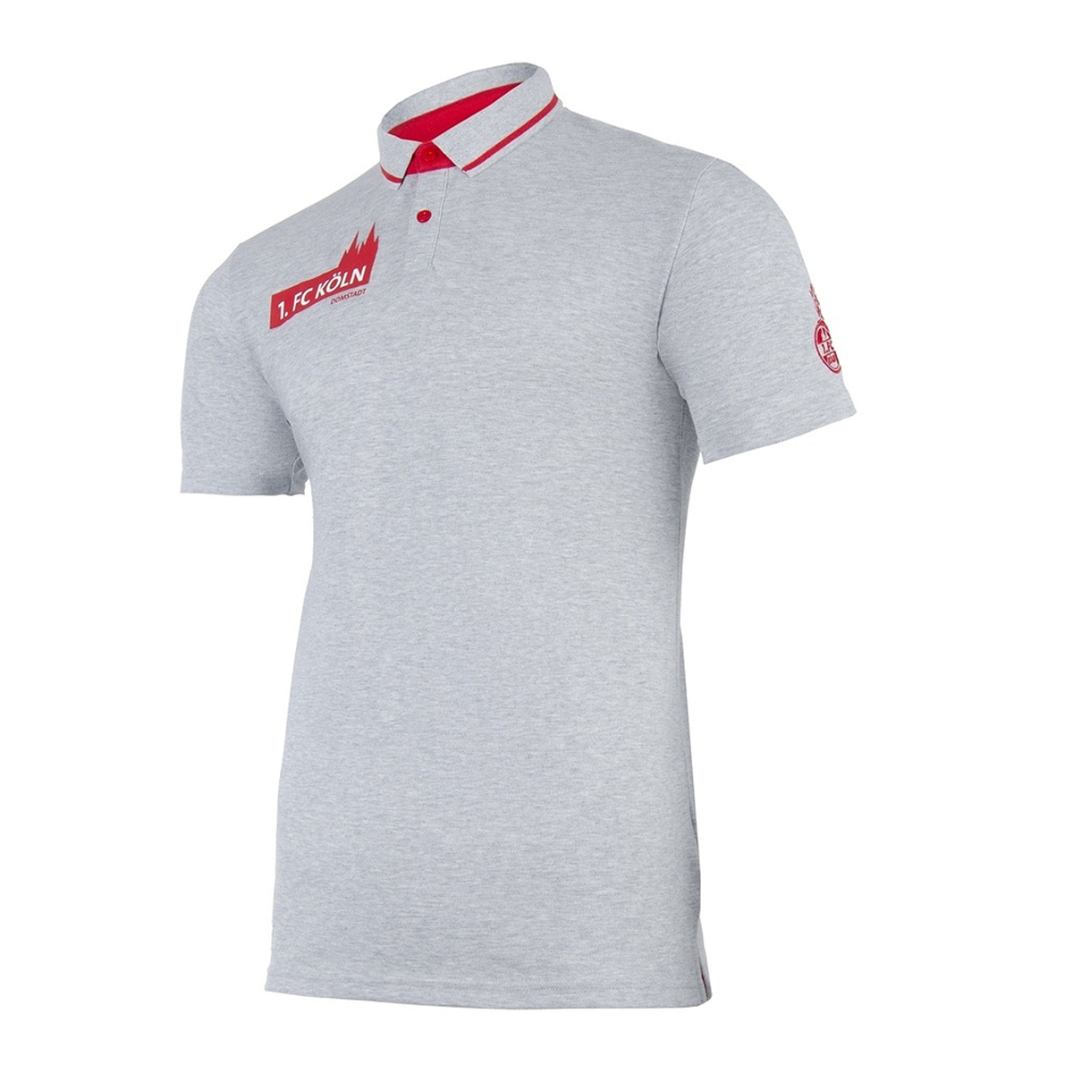 Uhlsport Herren 1.FC Köln 3.0 Polo Shirt Freizeit grau/rot von uhlsport