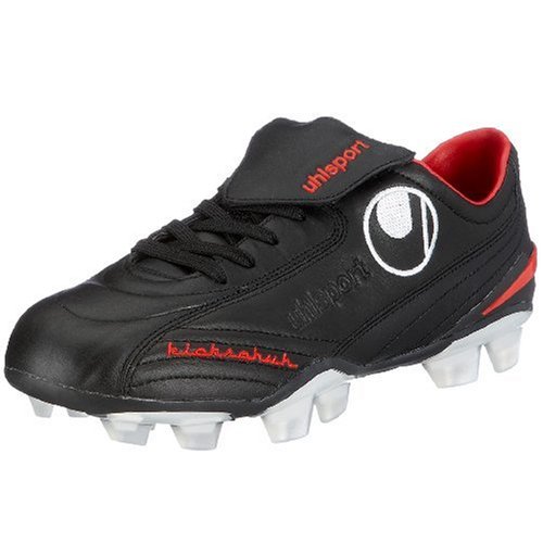 Uhlsport Kickschuh Klassik FXG 100816901, Unisex - Erwachsene Sportschuhe - Fusball, schwarz, (black/red 01), EU 41, (UK 7 1/2) von uhlsport