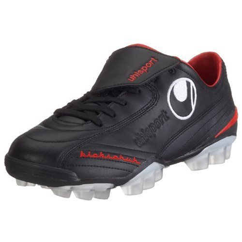 Uhlsport Kickschuh Klassik HXG 100817001, Unisex - Erwachsene Sportschuhe - Fußball, schwarz, (black/red 01), EU 45.5 (UK 11) von uhlsport