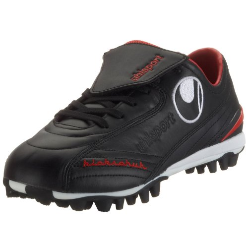 Uhlsport Kickschuh Klassik TF-PU 100817201, Unisex - Erwachsene Sportschuhe - Fußball, schwarz, (black/red 01), EU 40.5 (UK 7) von uhlsport