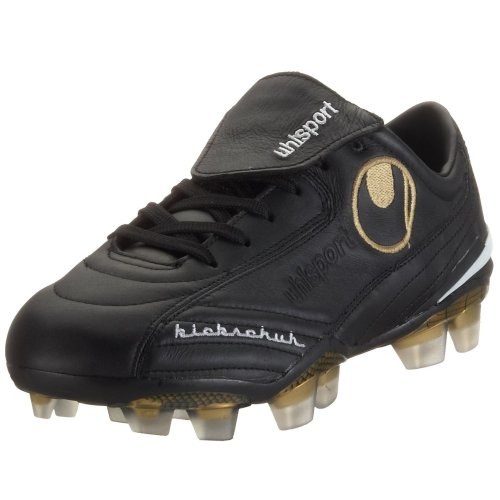 Uhlsport Kickschuh Legende FXG 100812601, Unisex - Erwachsene Sportschuhe - Fußball, schwarz, (black/gold 01), EU 40.5 (UK 7) von Uhlsport