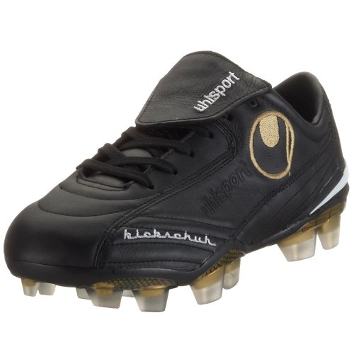 Uhlsport Kickschuh Legende FXG 100812601, Unisex - Erwachsene Sportschuhe - Fußball, schwarz, (black/gold 01), EU 43, (UK 9) von uhlsport