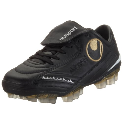 Uhlsport Kickschuh Legende HXG 100812701, Unisex - Erwachsene Sportschuhe - Fußball, schwarz, (black/gold 01), EU 39.5 (UK 6 1/2) von uhlsport