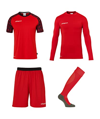 uhlsport Fußball - Teamsport Textil - Torwarttrikots Reaction Torwartset rotschwarz 2XL von uhlsport