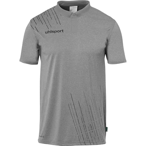 uhlsport Herren Score 26 Poly Poloshirt Und Jungs Sport-Polo, Dark Grau Melange/Schwarz, 5XL EU von uhlsport