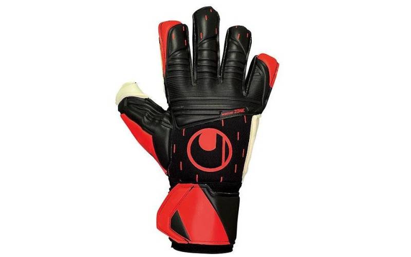 uhlsport Torwarthandschuhe CLASSIC ABSOLUTGRIP SCHWARZ/ROT/WEIß Fußball Torwarthandschuhe von uhlsport