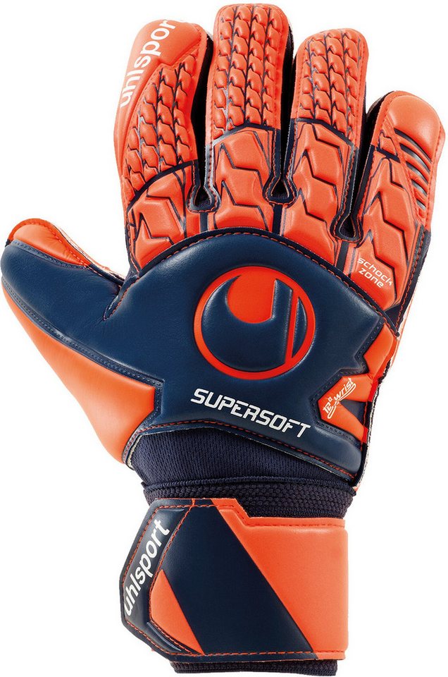 uhlsport Torwarthandschuhe NEXT LEVEL SUPERSOFT marine/fluo rot von uhlsport