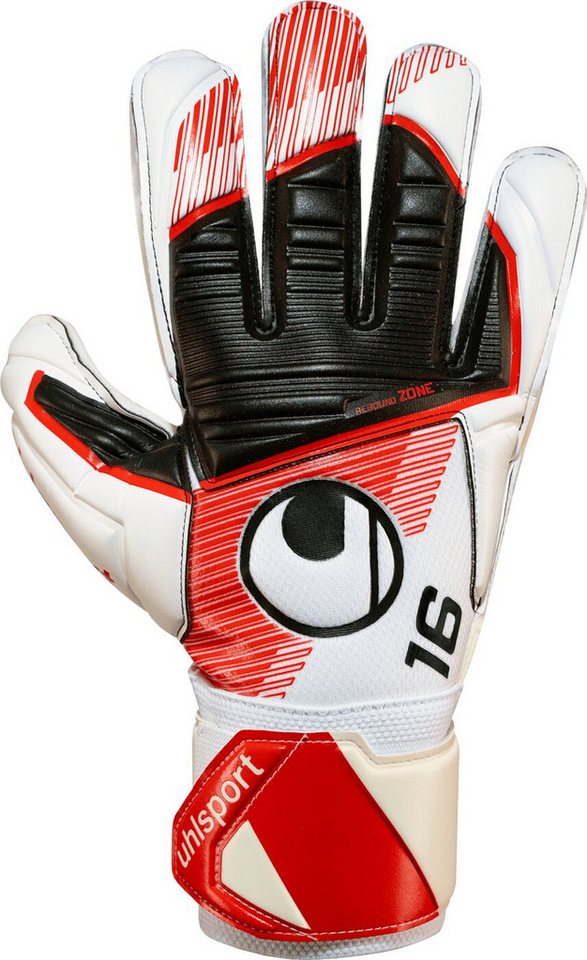 uhlsport Torwarthandschuhe Powerline Supersoft SCHWARZ/ROT/WEIß von uhlsport