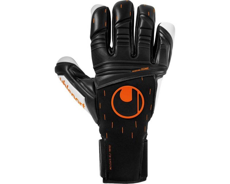 uhlsport Torwarthandschuhe SPEED CONTACT ABSOLUTGRIP HN SCHWARZ/WEIß/FLUO ORANGE von uhlsport