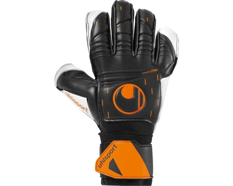 uhlsport Torwarthandschuhe SPEED CONTACT SOFT FLEX FRAME SCHWARZ/WEIß/FLUO ORANGE von uhlsport