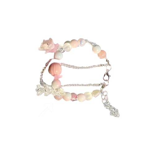 uikios Buntes Perlenarmband, verstellbares Armband, leichter Schmuck für Frauen, Perlenzubehör für empfindliche Haut, 10*10*3cm, Gemischte Materialien von uikios
