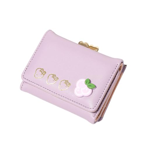 uikios Damen Geldbörse Mode Erdbeere Geldbörsen Kartenhalter Cartoon Kleine Leder Tasche Geldbörse für Frauen Mädchen Damen von uikios