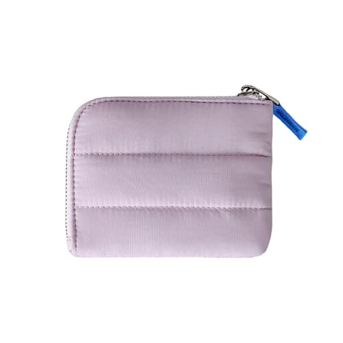 uikios Damen Nylon-Kartenhalter mit Reißverschlüssen, Münzgeldbörse, gesteppt, kleine Geldbörse, für den täglichen Gebrauch, PL, 13x2x10.5cm von uikios