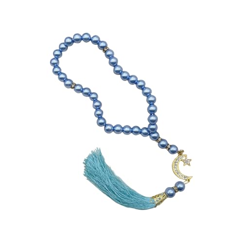 uikios Elegantes 33-Perlen-Gebets-Armband, handgefertigt, Muslim-Accessoire, Schmuck für Meditation oder religiöse Zeremonien, Bracelet Length: 33.6cm, Perlen von uikios