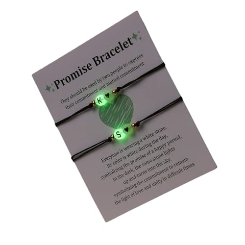 uikios Leuchtendes Perlenarmband Set Wasserdichtes Seilarmband Geflochtene Armbänder Acryl Textur für Frauen und Paare, 32 cm, Acryl von uikios