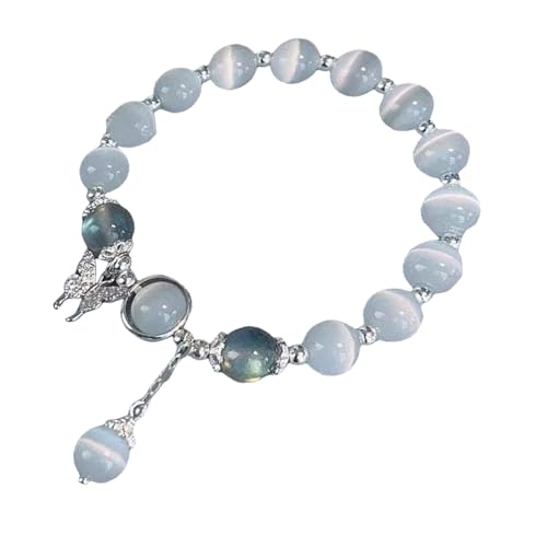 uikios Modisches Opal-Armband mit Meeresblauen Kristallen, eleganter Modeschmuck, tragbar für Mädchen und Frauen, mit elastischen Designs von uikios