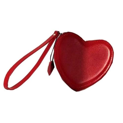 uikios Vintage Koreanische Stile Herz Münzbörse Retro Handtasche PU Leder Kartenhalter Kleine Geldbörsen für modische Frauen, Wie abgebildet, 12*11*3 von uikios
