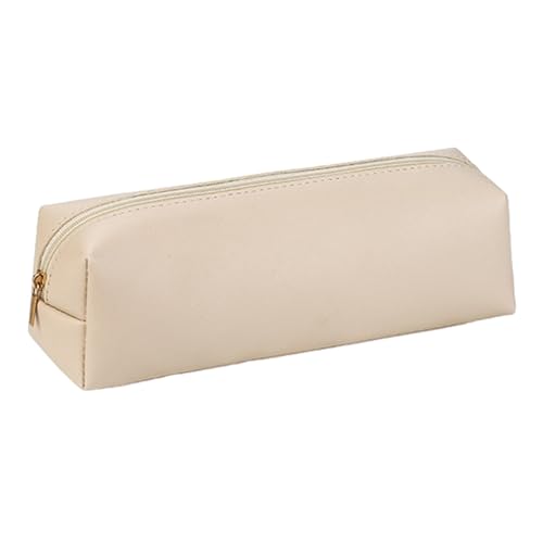 ulafbwur Federmäppchen, Federmäppchen, strapazierfähiges Kunstleder, mit glattem Reißverschluss, kompakt, tragbar, Schreibwaren-Tasche für Zuhause, Schule, langlebiges Federmäppchen, Beige ulafbwur Federmäppchen, Federmäppchen, strapazierfähiges Kunstleder, mit glattem Reißverschluss, kompakt, tragbar, Schreibwaren-Tasche für Zuhause, Schule, langlebiges Federmäppchen, Beige von ulafbwur