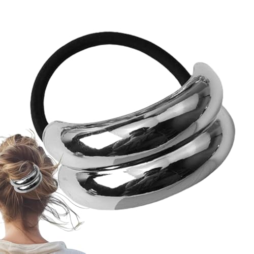 Haargummis Pferdeschwanz Haargummis für Mädchen Pferdeschwanz Stirnband Pferdeschwanz Krawatte Metall Doppelbogen Pferdeschwanz Haarkrawatte Haargummis von ulapithi