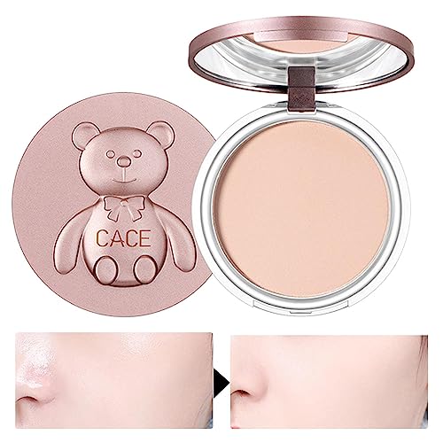 Porenloses Gesichtspuder,Makeup Foundation Matte Finish Poreless Pressed Powder - Wasserfester Control Shine Gesichtspuder für fettige Haut, zum Abdecken von Flecken, zur Nass- und Ulapithi von ulapithi