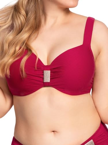 Ulla Bikinioberteil mit Bügel St. Tropez 9122 Gr. 80E in brombeer von Ulla