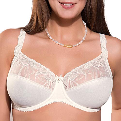 ulla Lingerie féminine BH Carmen Cup H-L mit Bügel und Blende 2526 Ecru 100H von ulla