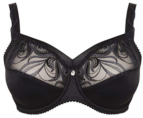 ulla Lingerie féminine BH Carmen Cup H-L mit Bügel und Blende 2526 schwarz 80K von ulla