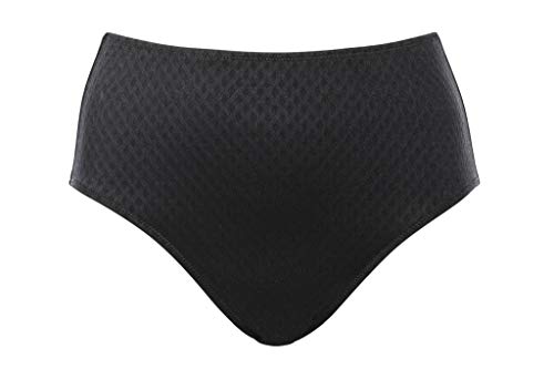 ulla Hoher Bikini-Slip Größe 40, Farbe Schwarz von Ulla