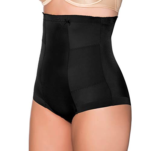 ulla Lingerie féminine Hohe Miederhose Yara mit Hakenverschluss im Schritt 3715 schwarz 50 von ulla