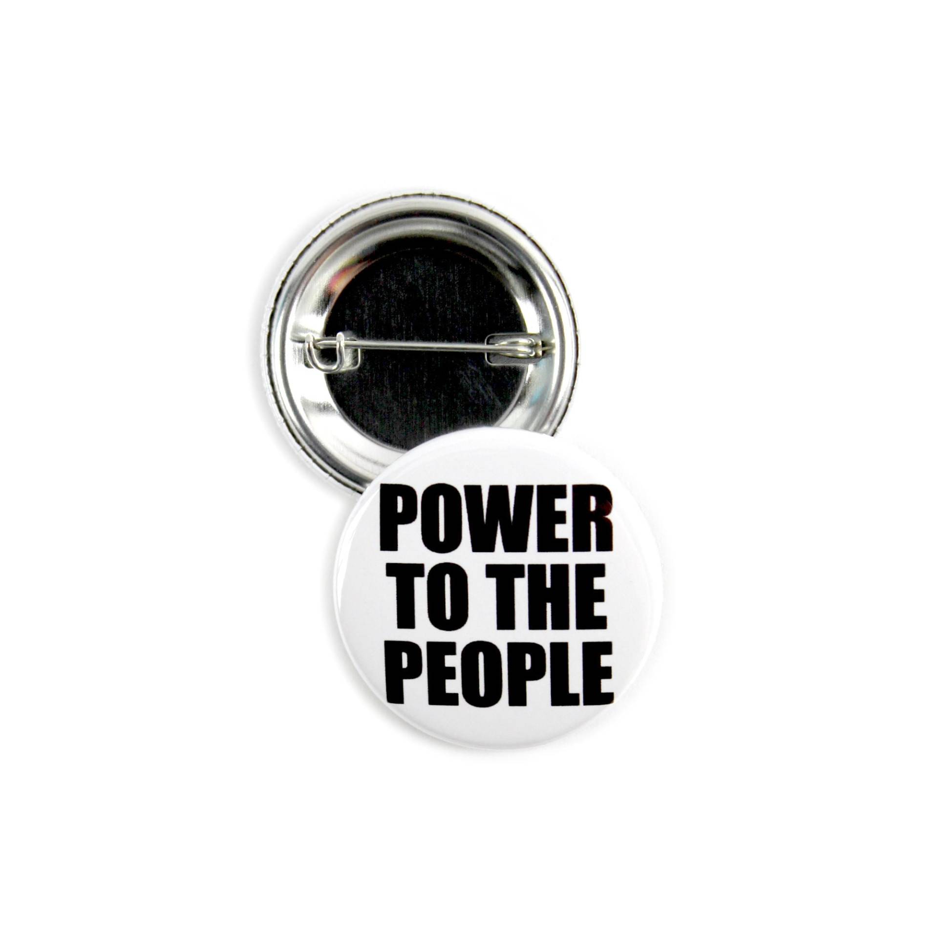 100Er Pack - Power To The People 1, 5 Zoll Runde Knöpfe von umakebuttons