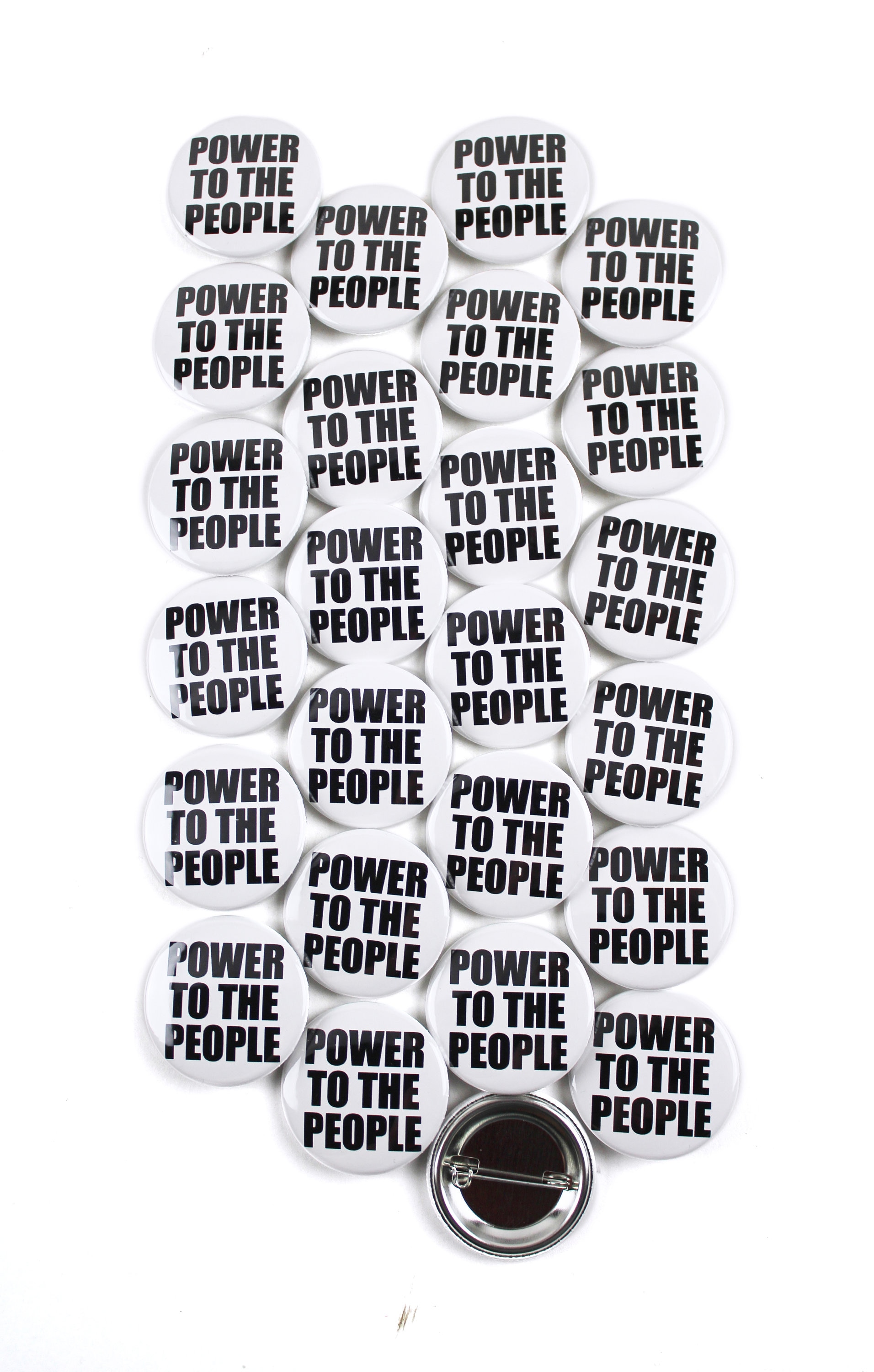 Power To The People - 1, 5 Zoll Runde Knöpfe von umakebuttons