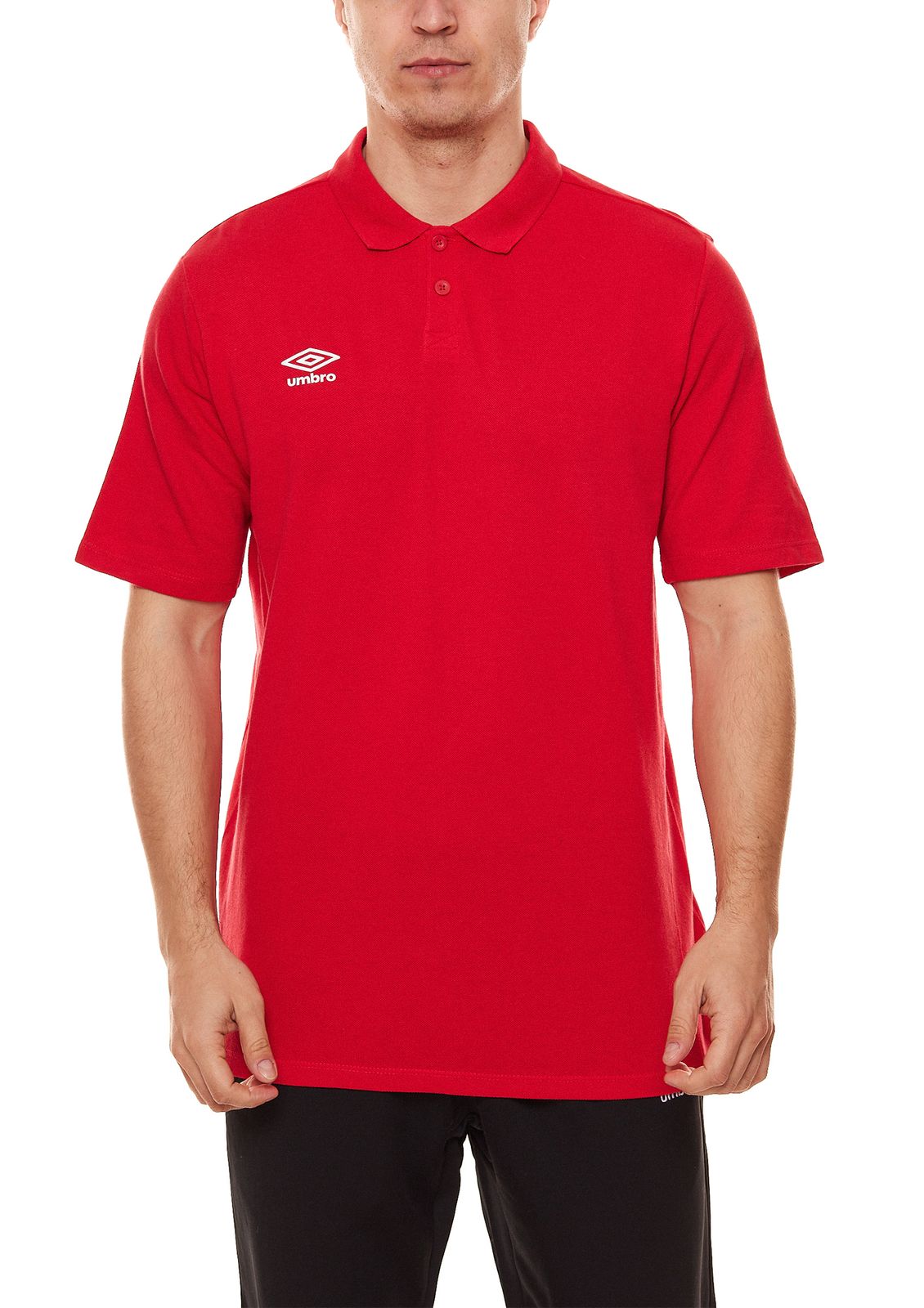 umbro Club Essential Herren Polohemd bequemes Polo-Shirt UMTM0323-2LT Rot von umbro