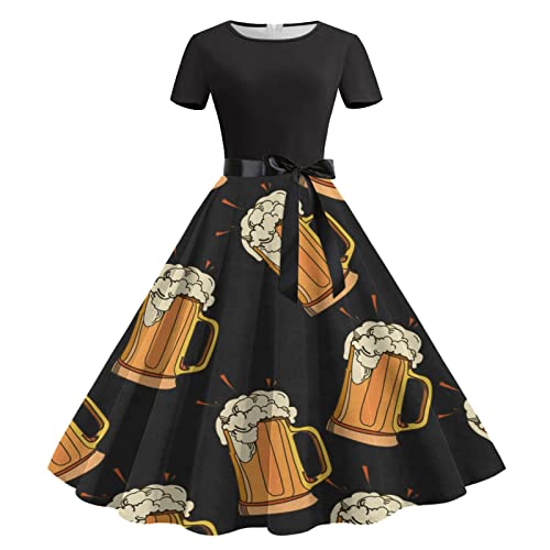 umifyxioy Dirndl Damen, Oktoberfest Dirndlkleid Damen Trachtenkleid Dirndl Damen Midi Dirndl Set Midi Trachtenkleid Set Damen Elegant Dirndl Lang Bluse Midi Dirndl Set für Oktoberfest Karneval von umifyxioy