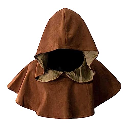 umifyxioy Halloween Umhang,Halloween Umhang Gugel Mantel Mittelalter Gugel Kapuzen Medieval Pagan Haube Hut Cosplay Kostüm für Herren & Damen Halloween kostüm Karneval Fasching Kleidung Dress-up Prop von umifyxioy