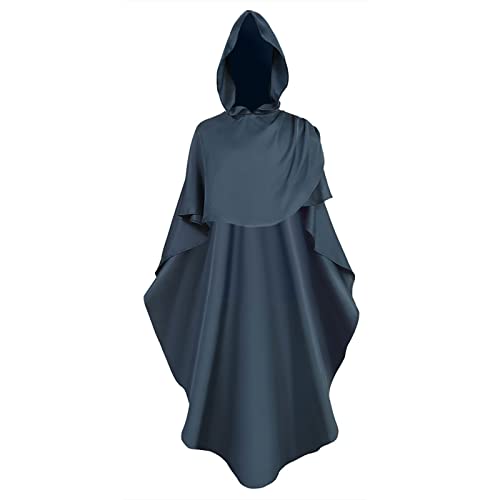 umifyxioy Mittelalter Kleidung Damen, Gothic Kleidung Mantel GroßE GrößEn Halloween KostüM Umhang mit Kapuze Mittelalter Steampunk Cape Retro Gothic Schulter Kutte Top Vintage Cape Cosplay Kostüm von umifyxioy