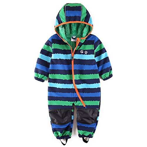 umkaumka Jungen Schneeoverall Softshell Overall Softshellanzug wasserabweisend Winddichtes Fleece Gr.104 von umkaumka