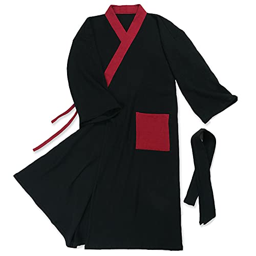 un-brand Japanische Kimono-Doppelgaze-Baumwollrobe für Herren in Übergröße Zen-Kleidung Taoistische Kleidung (Größe M, B2) von un-brand