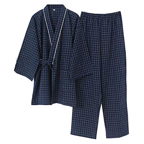 un-brand Japanischer Kimono-Baumwoll-Hanfu-Pyjama-Anzug für Herren in Übergröße Zen-Kleidung Taoistische Kleidung (Größe M, S) von un-brand