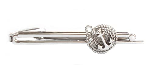 Anker Tampen Krawattenklammer ca. 6,6 cm silbern glänzend made i. Germany + Silberbox von unbekannt