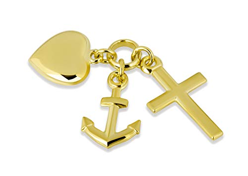 unbekannt Anhänger Gelbgold 333 Gold 8k Glaube Liebe Hoffnung Anker Herz Kettenanhänger Ketten Goldschmuck von Nicht Zutreffend